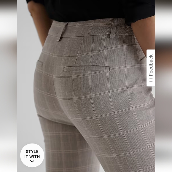 Express Editor High Waisted Plaid Skinny Pant- 6R - Picture 6 of 12